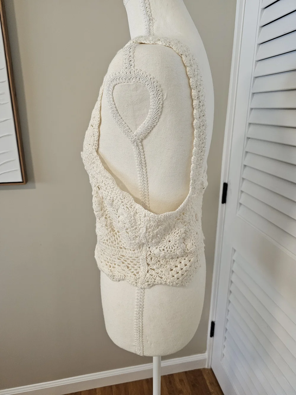 Free People Lost In Your Eyes Crochet Top | Boho Cotton Open Knit | Size medium